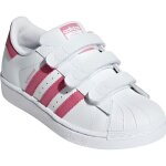 Chaussures de lifestyle enfant adidas superstar - scratch - blanc - bambi