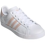 Chaussures de lifestyle femme - adidas originals - coast star - blanc / rose / blanc - cuir - lacets