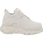 Chaussures de lifestyle femme - buffalo - cld corin cream imi nubuck - cuir - blanc crme - plat - lacets ...