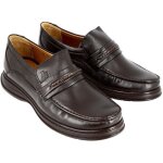 Chaussure médical homme mocassin en véritable cuir marron 276 Chaussure médical homme mocassin en véritable cuir marron 276