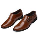 Chaussures mocassins de luxe en cuir pu pour hommes pointues respirantes formelles pour mariage marron ... Chaussures mocassins de luxe en cuir pu pour hommes pointues respirantes formelles pour mariage marron ...