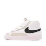 Chaussures montantes bb - nike - blazer mid 77 - cuir blanc - lacets - semelle synthtique