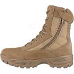 Chaussures montantes - miltec - daim coyote - haute - lacets - double zip