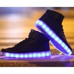 Chaussures montante led usb rechargeable 7 couleurs - blanc