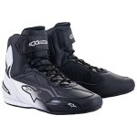 Chaussures de moto alpinestars homme faster - 3 noir - blanc - lacets - textile - plat Chaussures de moto alpinestars homme faster - 3 noir - blanc - lacets - textile - plat