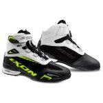 Chaussures moto ixon bull waterproof - noir / blanc / jaune vif - 42
