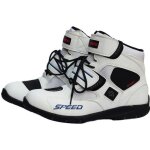 Chaussures moto unisex hors route motard demi bottes baskets moto homme touring et racing blanc