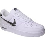 Chaussures nike air force 1 low zig zag blanc - homme / adulte - cuir - lacets - plat