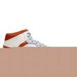 Basket - ball - nike - air jordan 1 mid - blanc - starfish orange - respirant