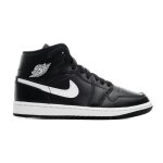 Chaussures nike wmns air jordan 1 mid noir - femme / adulte - basket - ball - route - respirant
