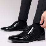 Chaussures oxfords en cuir pu pour hommes - jiushengti? - noir