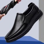 Chaussures oxford en cuir véritable pour homme - noir Chaussures oxford en cuir véritable pour homme - noir