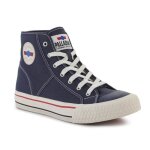 Chaussures palladium palla louvel bleu marine - mixte / adulte - textile - lacets - plat