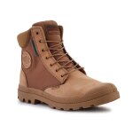 Chaussures palladium pampa sc wpn us dear beige - homme / adulte - toile - lacets - moyenne - plat