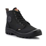 Chaussures palladium pampa shade 75 - noir - textile - mixte / adulte - lacets