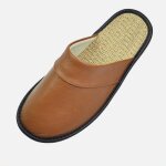 Chaussures pantoufles simili cuir homme - femme aievis - confortable antidrapant - marron