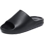 Chaussures de piscine - claquette antidrapant femme homme - semelles paisses - noir
