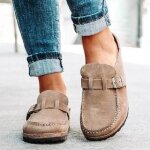 Chaussures  plateforme pour femmes - vitata - pantoufles  enfiler avec boucle de couleur unie