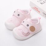 Chaussures premiers pas bb fille garon insfity - antidrapage plat mignon - rose
