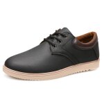Chaussures richelieu dcontractes en cuir pour hommes - noir