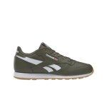 Chaussures de running junior - reebok classics leather - vert militaire / blanc - homme - occasionnel ...