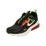 Chaussures de running nike air max 270 react gs pour enfant - noir - synthtique - lacets