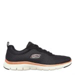 Chaussures de running - skechers - flex appeal 4. 0 - noir / rose - femme - terrain sec