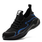 Chaussures de sécurité légères pour hommes - ecelen - staleneus - fz65 bleu - rouge - textile Chaussures de sécurité légères pour hommes - ecelen - staleneus - fz65 bleu - rouge - textile