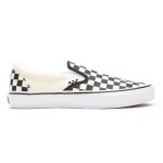 Chaussures de skate vans slipon checkerboard noir - blanc - homme / adulte - talon plat - tige textile ...