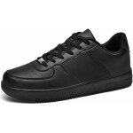 Chaussures de skateboard en cuir pour hommes et femmes - marque - noir - baskets basses pour sports de ... Chaussures de skateboard en cuir pour hommes et femmes - marque - noir - baskets basses pour sports de ...