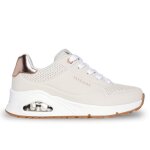 Chaussures skechers uno gen1 - shimmer away pour fille beige 310545l - nat