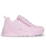 Chaussures skechers uno lite - easy zip pour fille rose - systme de fermeture zip - marque skechers