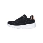 Chaussures - skechers - uno lite - noir - d�tails en rose - confort air - cooled memory foam