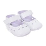 Chaussures souples � fermeture auto - adh�sive 25215 pour b�b�s - blanc