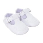 Chaussures souples à fermeture auto - adhésive lpg25208 pour bébés - blanc Chaussures souples à fermeture auto - adhésive lpg25208 pour bébés - blanc