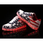 Chaussures de sports baskets led lumineuses clignotantes - funmoon - 8 couleurs - rechargeables usb