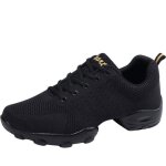 Chaussures de sport pour homme fitness shake avec semelle paisse pour la danse - noir