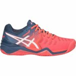 Chaussure de tennis asics gel - resolution 7 clay - femme - rose - rsistance et stabilit