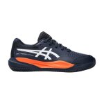 Chaussures de tennis - asics - gel - resolution x gs - enfant garon - terre battue - marine / orange ...
