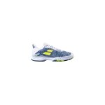 Chaussures de tennis - babolat - jet tere - blanc / bleu - confort et amorti - durabilité michelin Chaussures de tennis - babolat - jet tere - blanc / bleu - confort et amorti - durabilité michelin