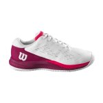 Chaussures de tennis enfant - wilson - rush pro ace - blanc / rouge - taille 39 2 / 3 - duralast