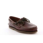 Chaussure timberland en cuir brun.