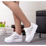 Chaussures toile femme casual dentelle blanc - lh0507shoe101