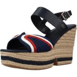 Chaussure tommy hilfiger modèle artisanal high wedge - coleur bleu Chaussure tommy hilfiger modèle artisanal high wedge - coleur bleu