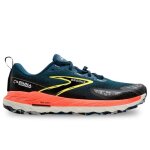 Chaussures de trail running - brooks - cascadia 18 - bleu - lacets - homme