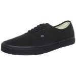 Chaussures vans authentic - mixte - noir - canvas - lacets