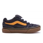 Chaussures vans caldrone pour garon bleu - vn0005w6chy - textile - lacets - plat