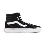 Chaussures vans filmore hi - femme - noir - lacets - adulte - textile - plat