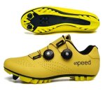 Chaussures de vélo de montagne - homme - jaune - spd cales route - entraînement sportif en plein air Chaussures de vélo de montagne - homme - jaune - spd cales route - entraînement sportif en plein air