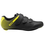 Chaussures de v�lo northwave core 2 - noir / jaune fluo - respirantes - pour v�lo sur route sec